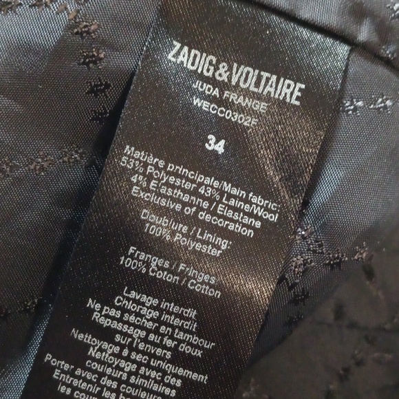 Zadig & Voltaire Juda Frange Mini Skirt - Picture 9 of 10
